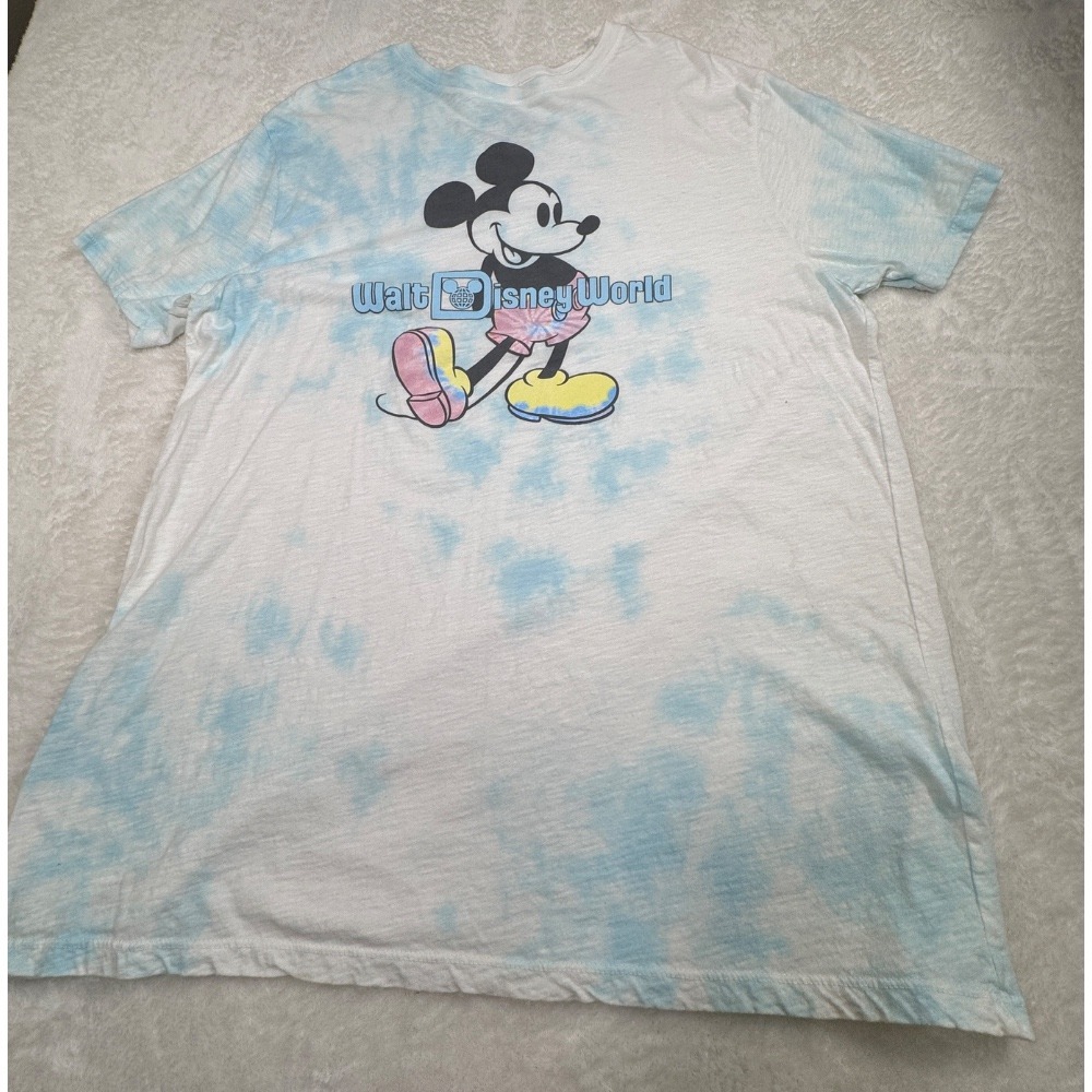 Disney Walt Disney World Mickey Mouse Tie Dye T-Shirt Graphic Tee L/G